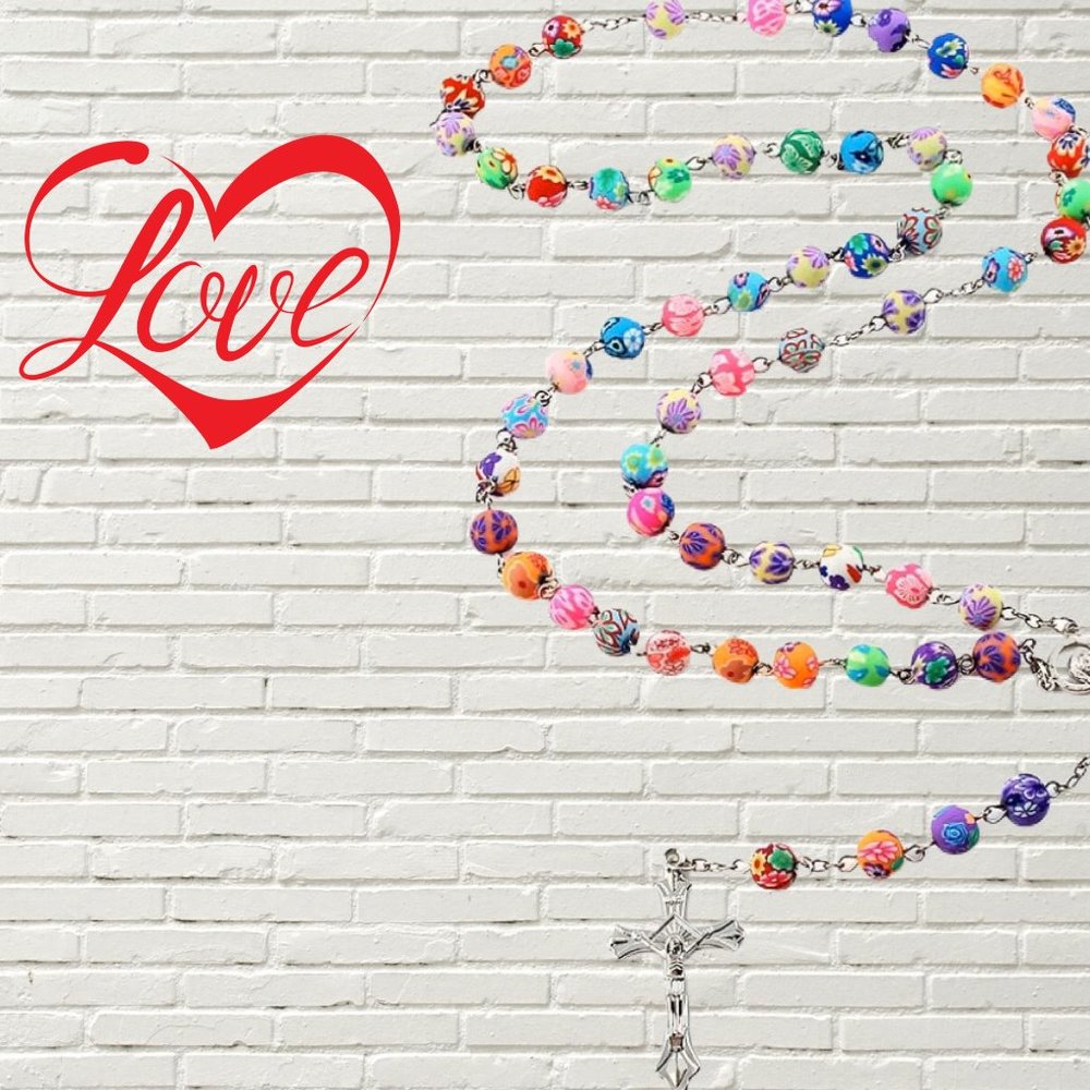 ABSOLUTELY NEW BEAUTIFUL & COLORFUL ROSARY - Picture 2 of 7